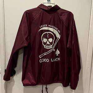 Loser Machine Company Co GOOD LUCK Coach Jacket Windbreaker - Men's Size MEDIUM
